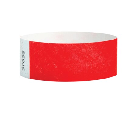 Nevs Wristband - Tyvek - Adult Blank 1" x 10" Red WB-0008